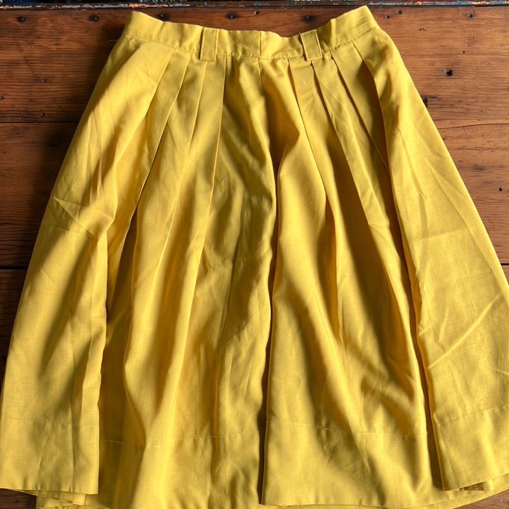 Vintage golden yellow cotton skirt